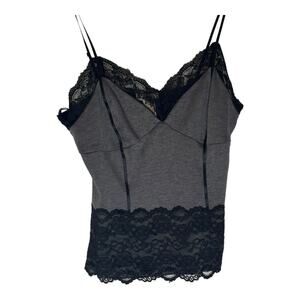 Women's Candies Vtg Gray Lace Fairy Core Camisole top XL NWT